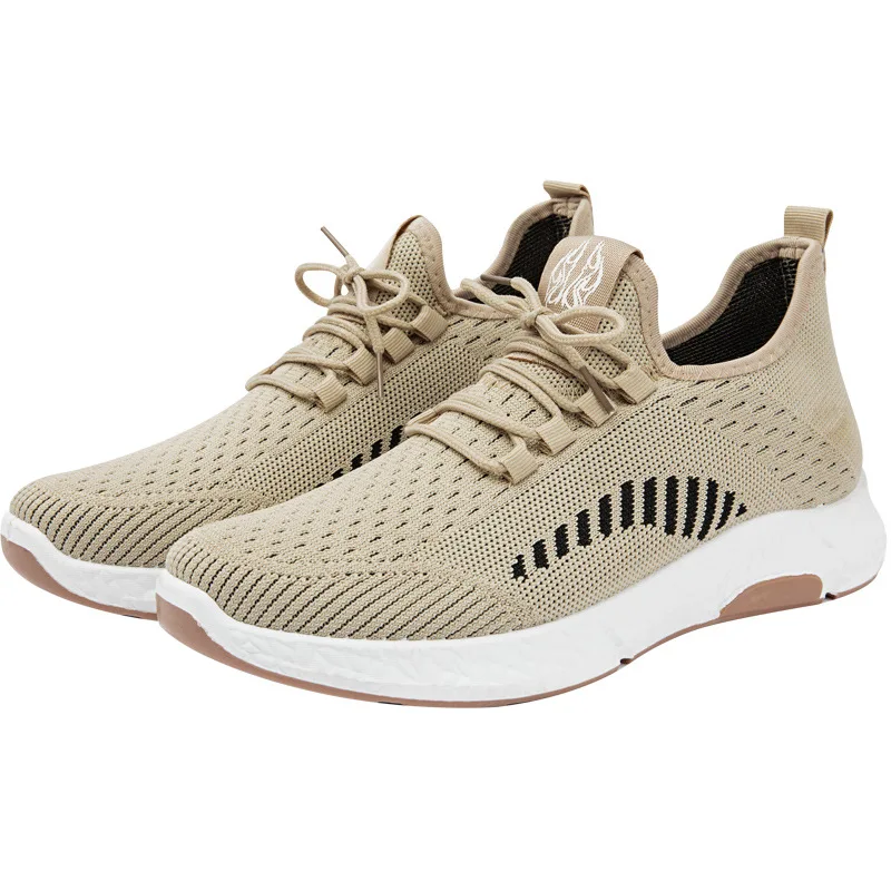 

Men's Mesh Casual Sneaker Breathable Knitted Non-slip Soft Lightweight Walking Shoes Daily Outdoor Male Lace-up Sports Shoes