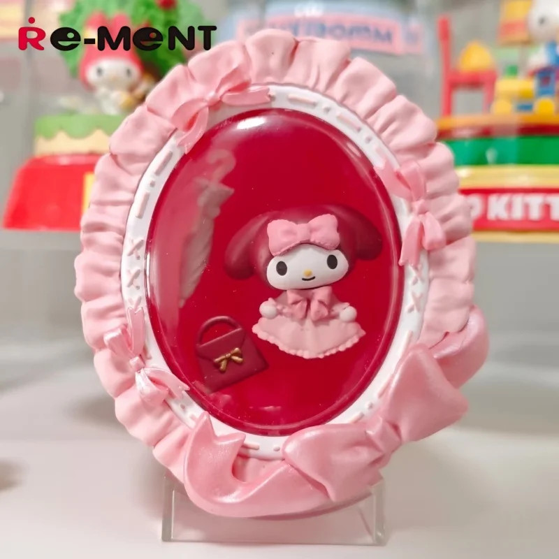 Rement My Melody & Kuromi Makeup Box-serie Miniatuurscène Blind Box-collectie Simulatiemodel Speelgoedmeisje Kerstcadeau