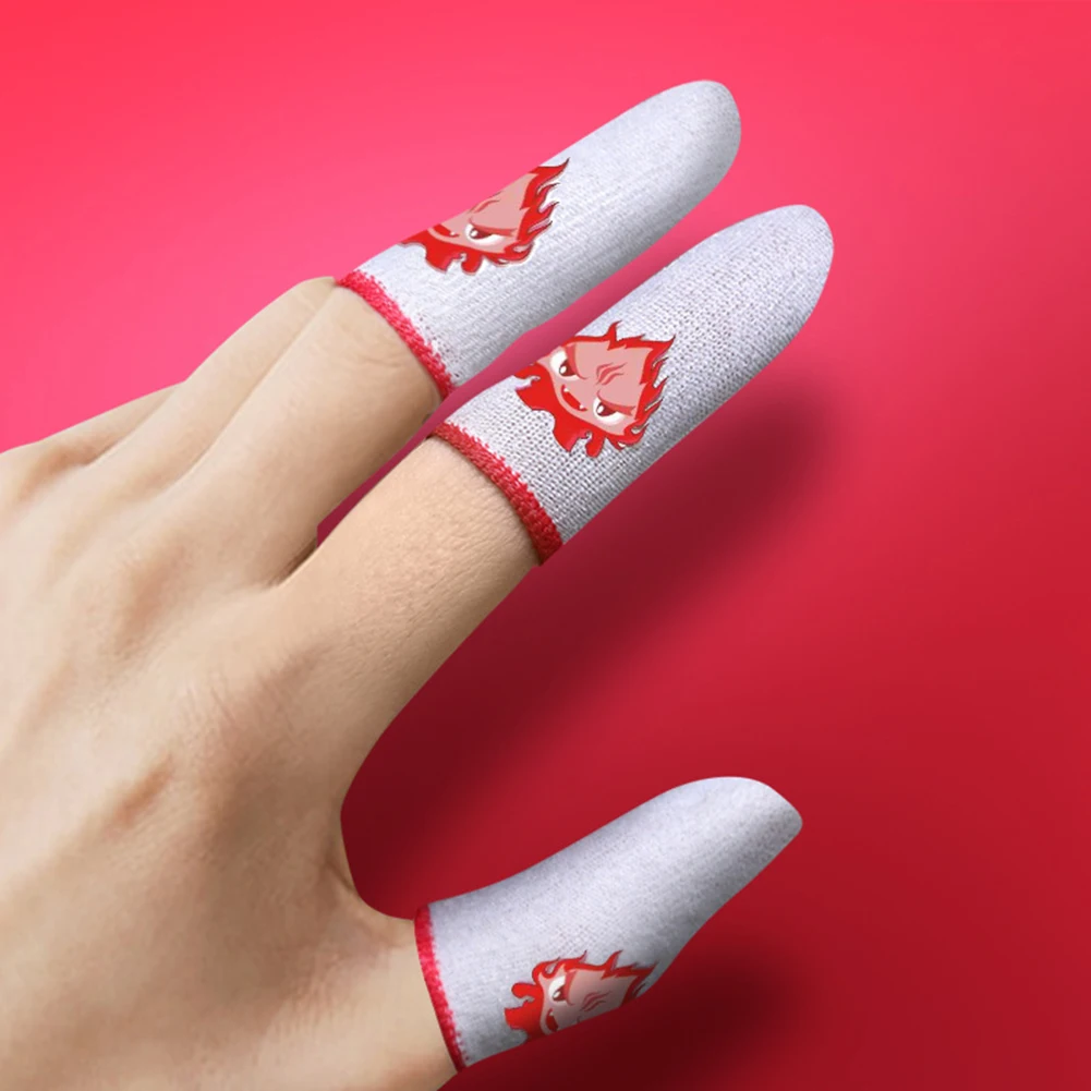 1 زوج ل PUBG الألعاب فنجر كم مضيئة أطراف الأصابع غطاء مكافحة زلة تنفس فنجر مهود الإبهام قفازات ل لعبة المحمول