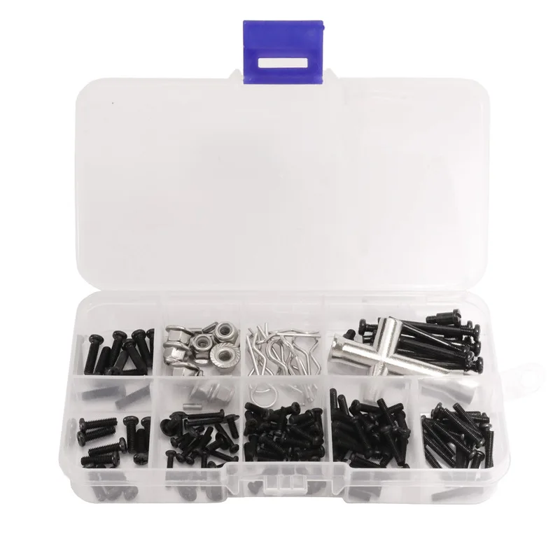 159 قطعة صندوق الأدوات اللولبية مناسب لتعديل وترقية سيارة التحكم عن بعد الأصلية من Speed Yu JJRC 1/16