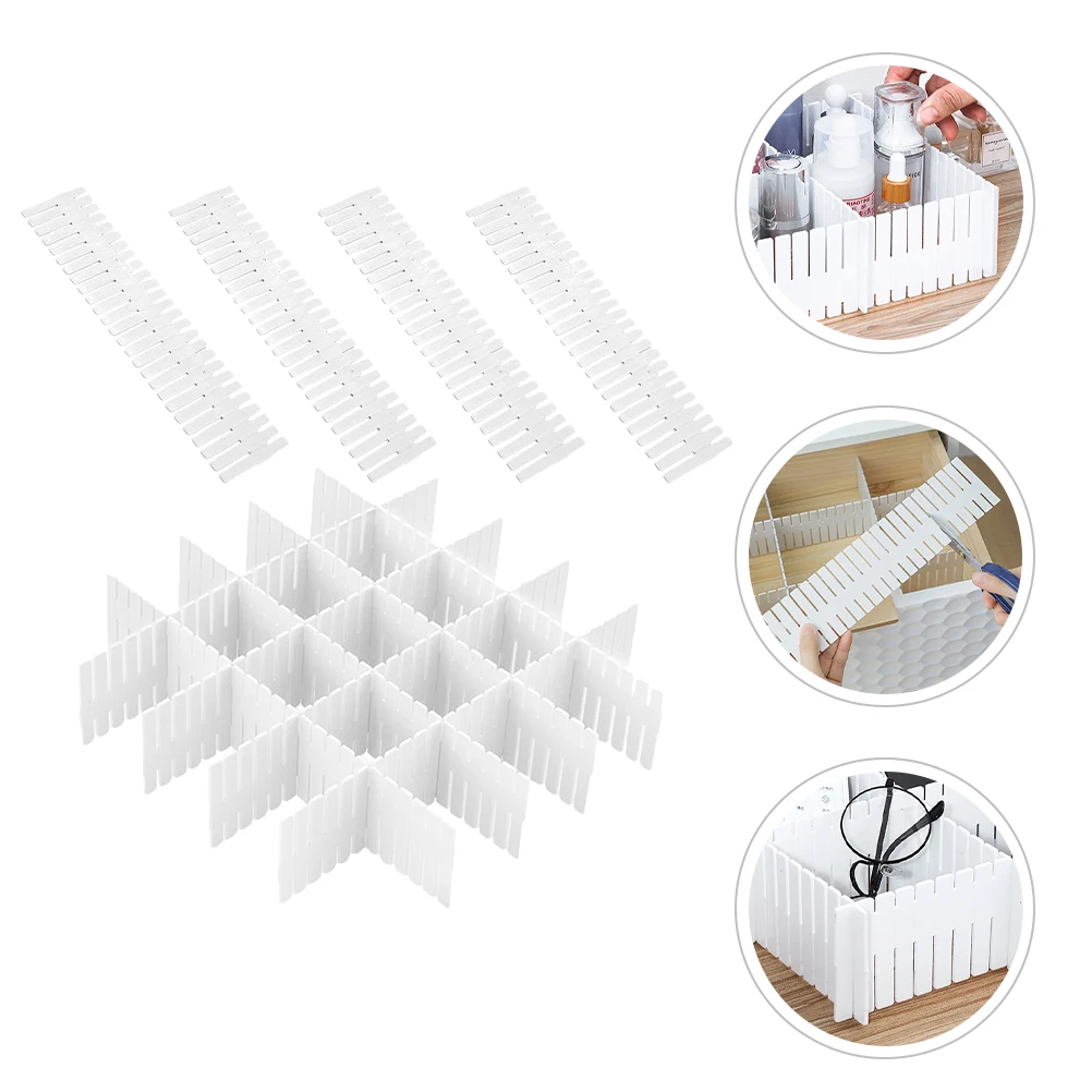 

12 Pcs Storage Partition Board Dresser Drawer Divider Dividers Plastic Clothes Adjustable Inserts Pp Kitchen for Bins