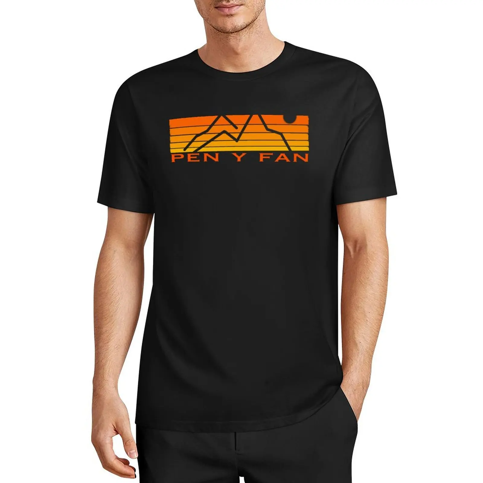 

Pen Y Fan Brecon Beacons hiking graphic art wording T-Shirt essential t shirt Blouse plain white t shirts men