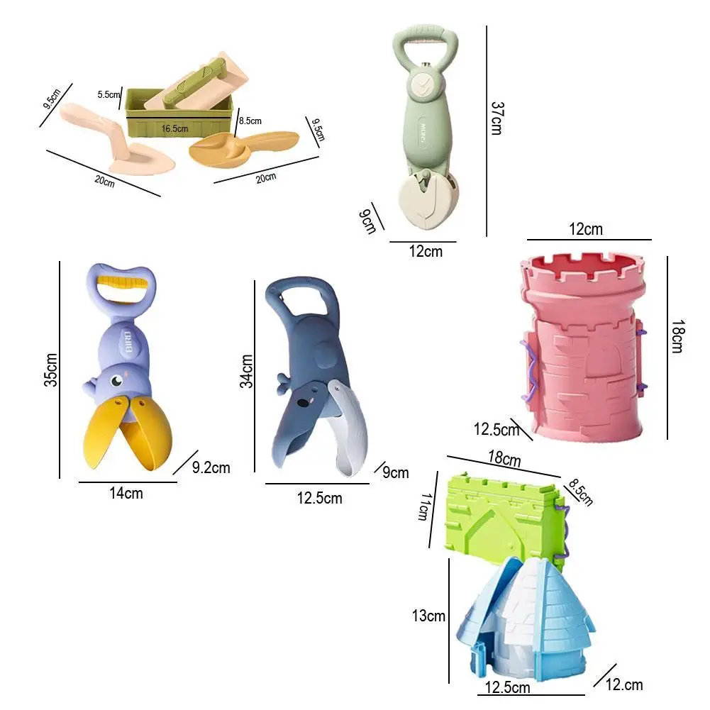 Moldes de castillo de invierno para arena de playa al aire libre, adecuados para jugar con arena, diversión en la playa, equipo de juego de nieve