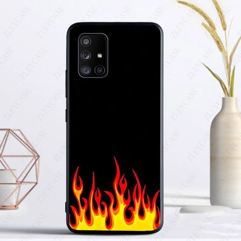 colorful flame fire Phone Case For Samsung Galaxy A53 A32 A12 A13 A14 A23 A52 A22 5G A21S A50 A20E A30S A40 A51 A73 CASES Cover