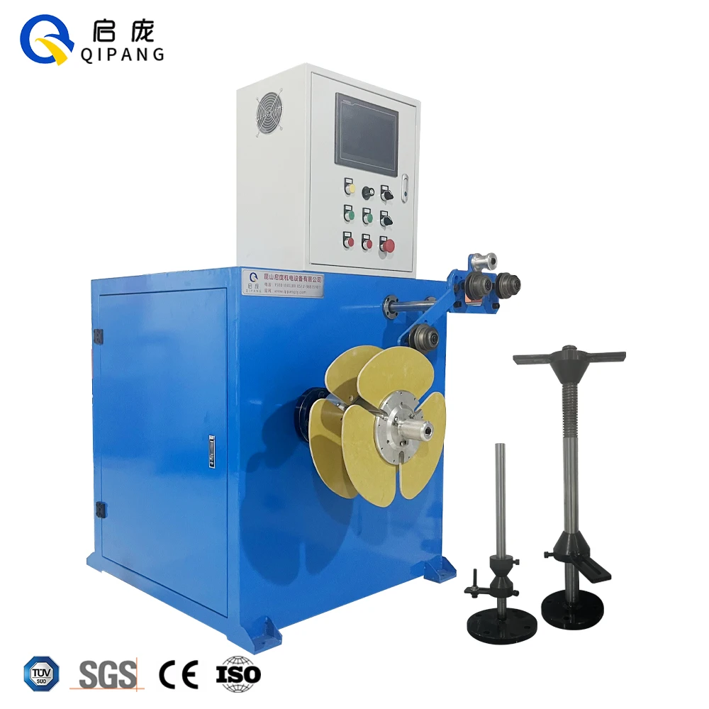 QIPANG CNC 0.8-20MM Cable wire take up Machine reel spool drum copper wire Servo Precision wire winder machine