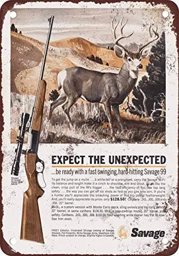 1963 Savage 99 Rifles Vintage Look Reproduction Metal Tin Sign 8X12 Inches sign