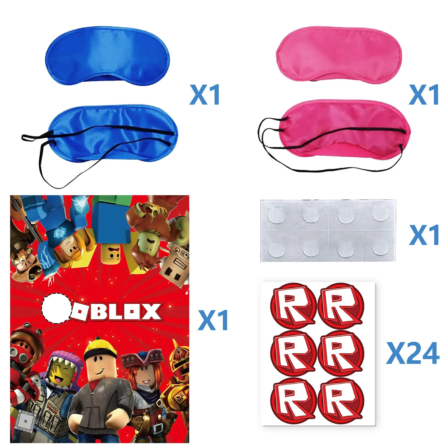 ملصق زينة لحفلات أعياد الميلاد من Roblox، ملصق زجاجة مياه، بطاقة تهنئة للأولاد أو الفتيات، مستلزمات استحمام الطفل #2