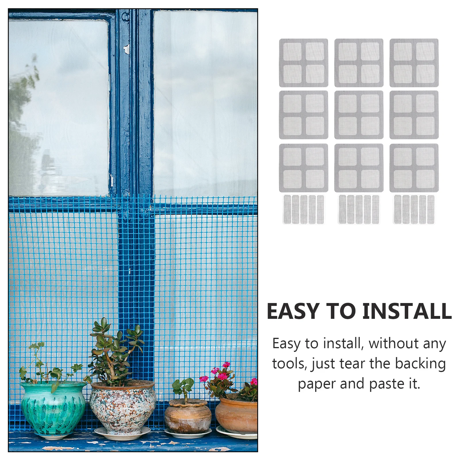 12 قطعة نافذة باب البعوض شاشة التصحيح لاصق إصلاح ملصق المحمولة دائم المعاوضة إبقاء العناكب دبابيس خارج #1