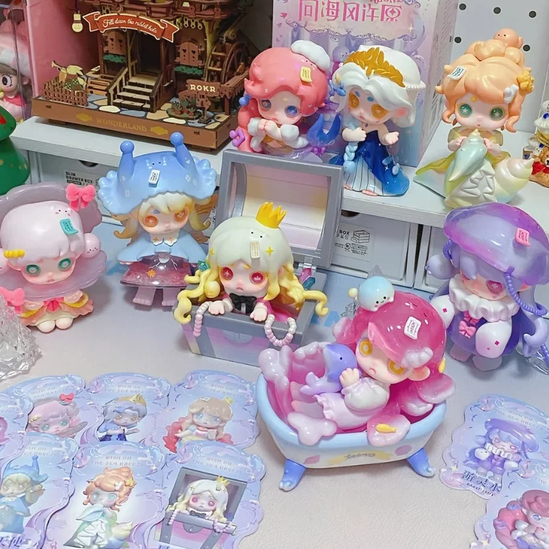 شبح كينو الحقيقي على سلسلة نسيم البحر ثلاثة أجيال من الصندوق العمياء ألعاب يدوية الصنع دمية لطيفة هدية زينة لسطح المكتب