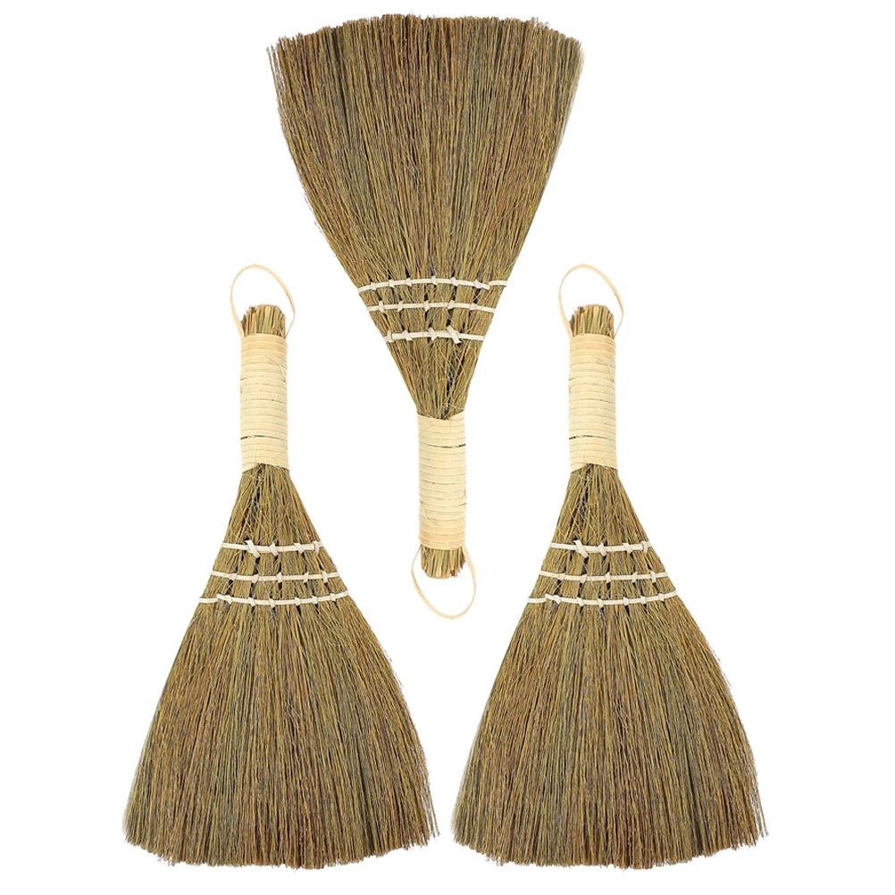 

3 Pcs Kitchen Cleaning Broom Desk Brooms Tabletop Toy Dust Brush Miscanthus Household Small Whisk