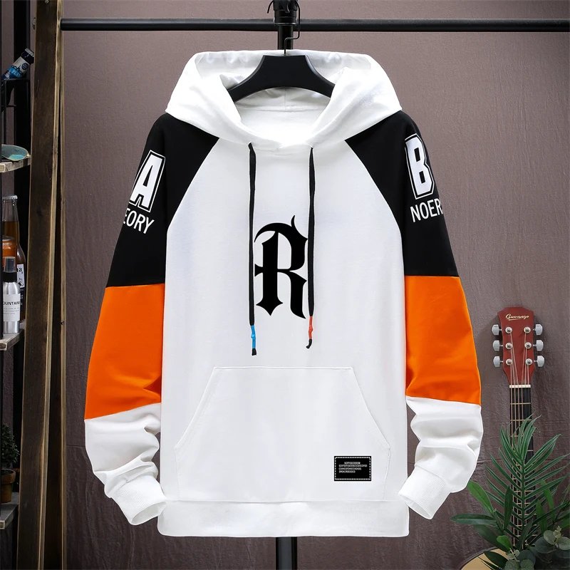 

Fashion 2025 Spring Autumn Men's Cotton Hoodies Streetwear Hooded Sweatshirts Casual Pullovers Outdoor Sports Hoody Top Clothing