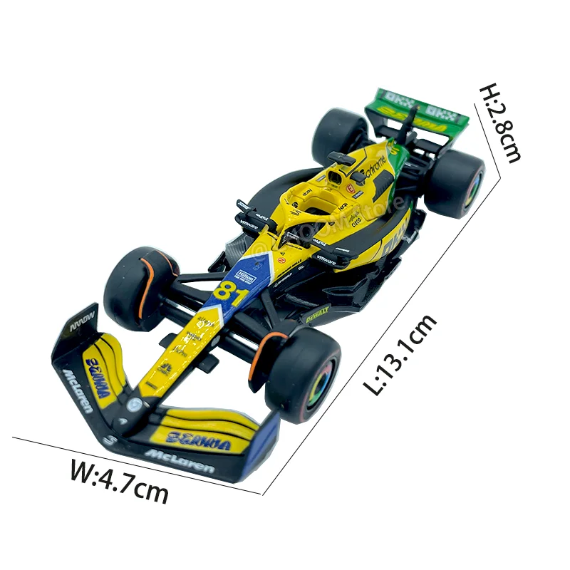 Bburago 1:43 McLaren F1 MCL38 2024 Miami GP Formel 1 Legierungs-Modellauto # 4 Lando Norris # 81 Oscar Piastr Spielzeuggeschenk – Detail 16