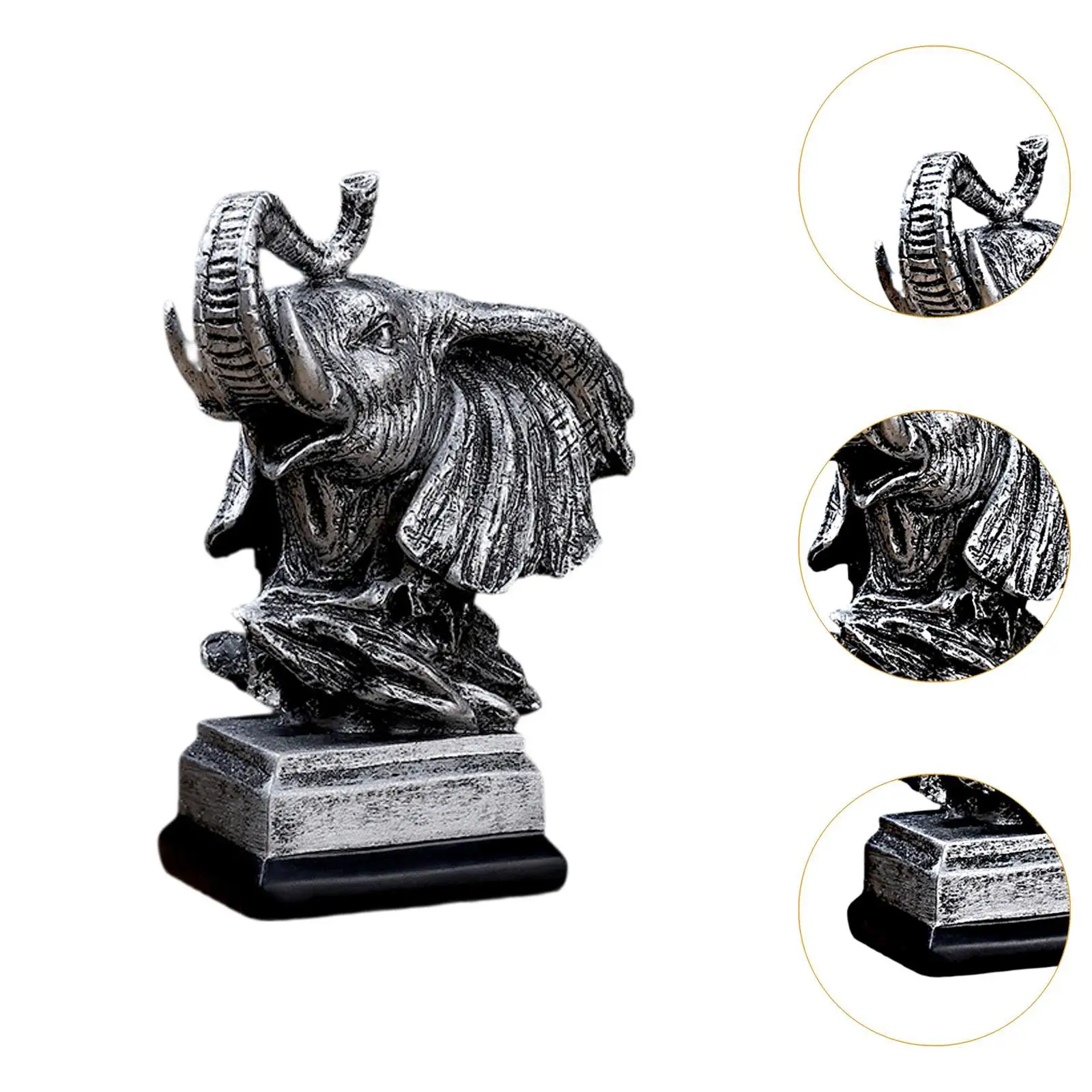 Animal Sculpture Artificial Desktop Ornament for Bedroom Study Room Shelf