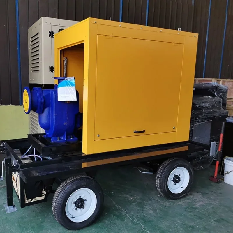 Diesel engine drainage pump Self-priming drainage Fire pump Electric start emergency flood control