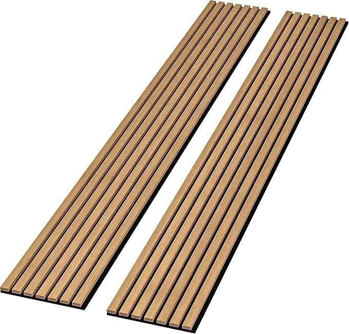 

2 Pack - 94” L x 12.6” W Soundproof Acoustic Wood Wall Panels, 3D Slat Paneling, Decorative Panels for Walls and Ceilings