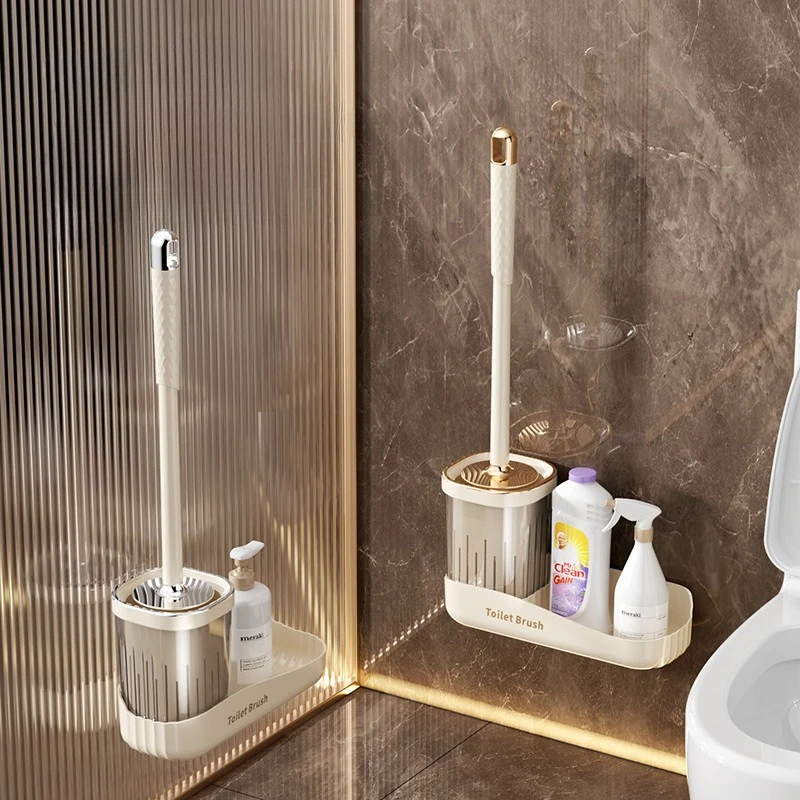 

Новая настенная полка для унитаза, настенная полка для душа без мертвых углов, набор щеток для унитаза, стеллаж для хранения в ванной комнате