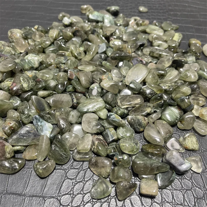 

910g Natural Green Fairy Crystal Stones Gravel Green Ghost Quartz Crystals Magnetic Neutralization Home Decoration Accessories