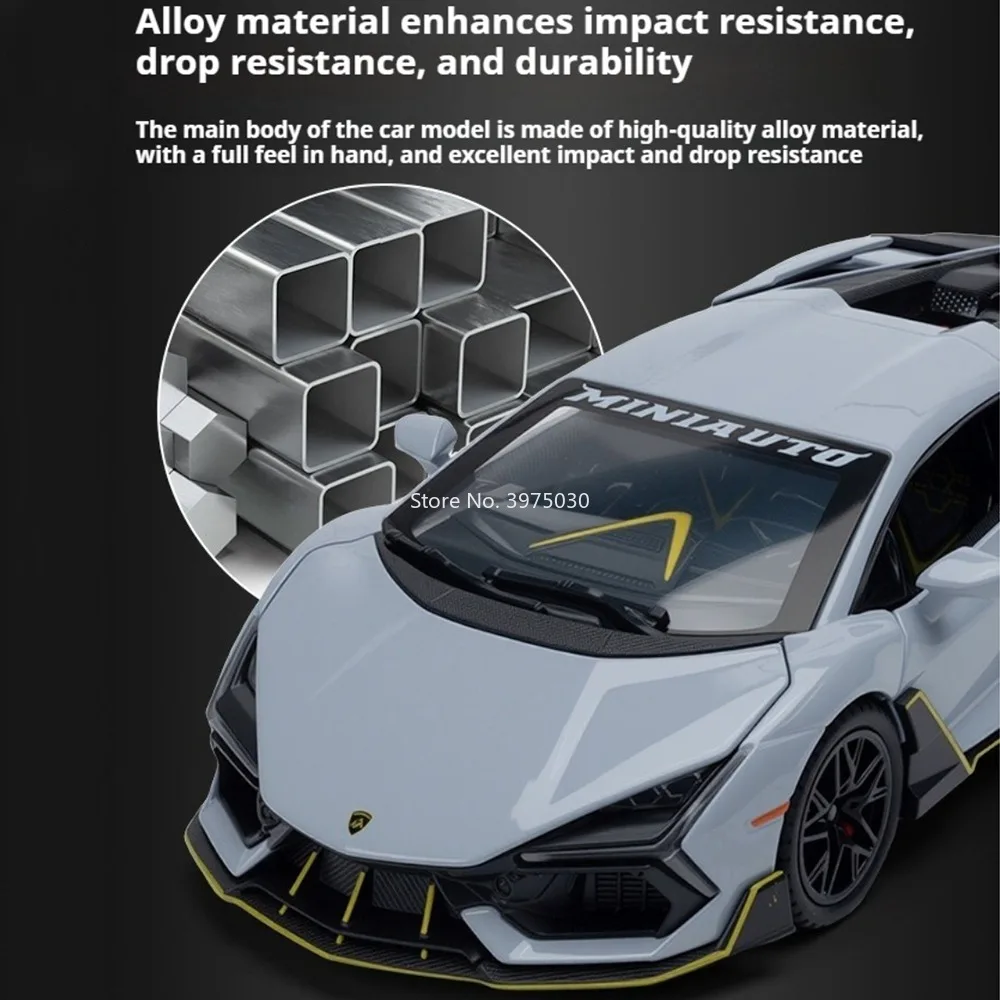 1:32 Lambor Mansory Revuelto Toys Models Cars Wheel Pull Back Miniature Vehicles with Light Music Sports Car Collect Souvenirs