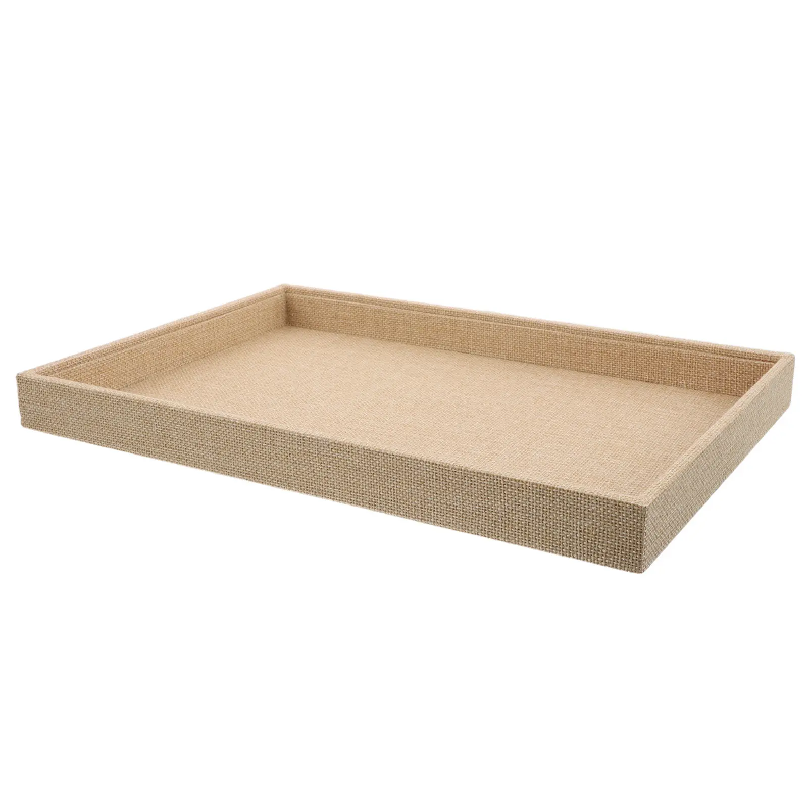 

Linen Jewelry Tray Rustic Charm Holder 13.7x9.4 Vintage Jewelry Dish Organizer for Rings Necklaces Bracelets Trinket Storage