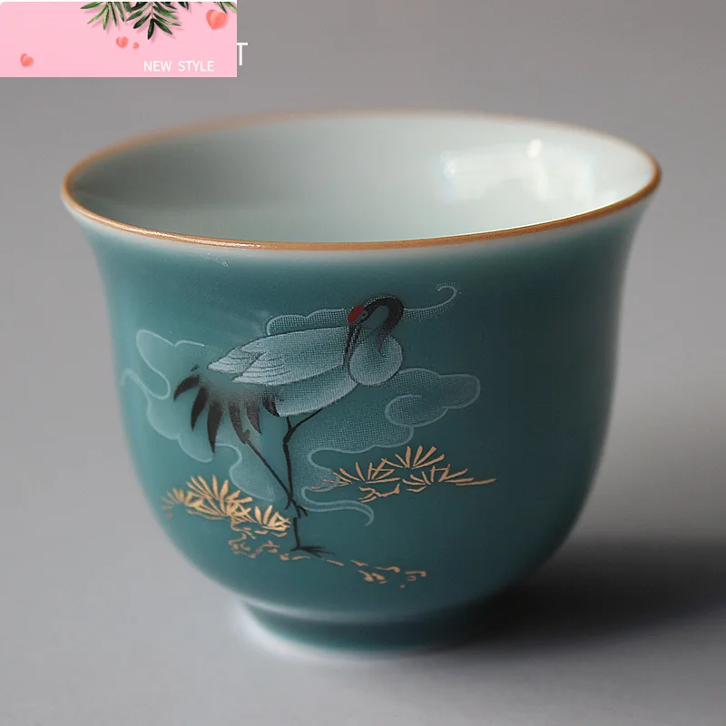 

2 шт./лот, китайская керамическая чашка для чая с ручной росписью, античная фарфоровая чайная чаша, бытовая чайная посуда, чайная церемония, чайная чашка ручной работы