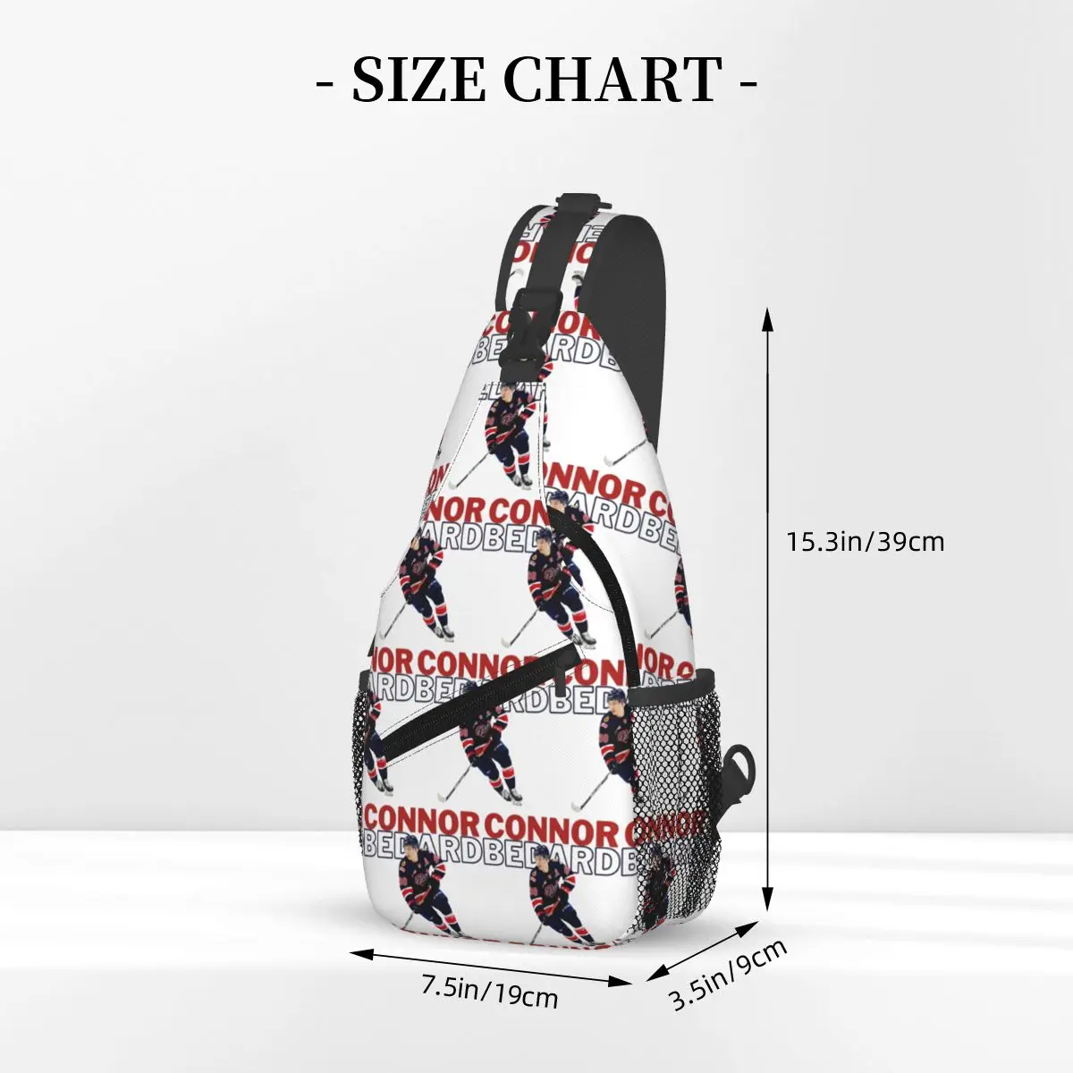كونور ماك ديفيد 97 لإدمونتون أويلرز المشجعين حقيبة صدر للرجال الرجال الرافعة حقيبة ظهر كروسبودي حقيبة صدر للرجال المشي لمسافات طويلة Daypack حقيبة كتف