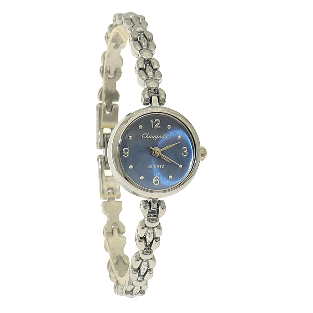 

Серебристые женские офисные женские роскошные кварцевые наручные часы из нержавеющей стали для девочек, водонепроницаемые платья-браслет, электронные часы