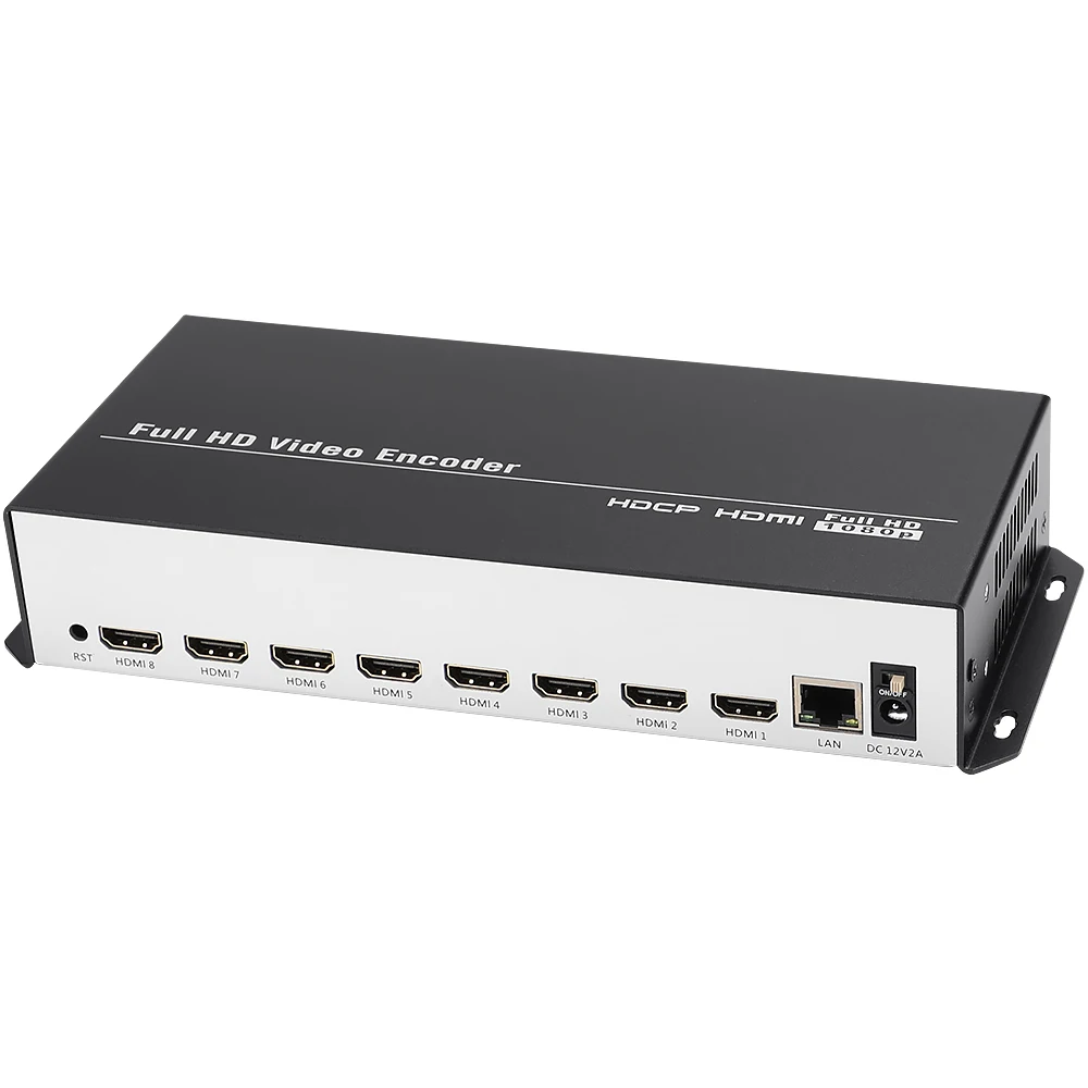 URay 8 in 1 H.265 H.264 Video to IP Signal Encoder 8 Channels Live Streaming Encoder HD Encoders H265 - view 4