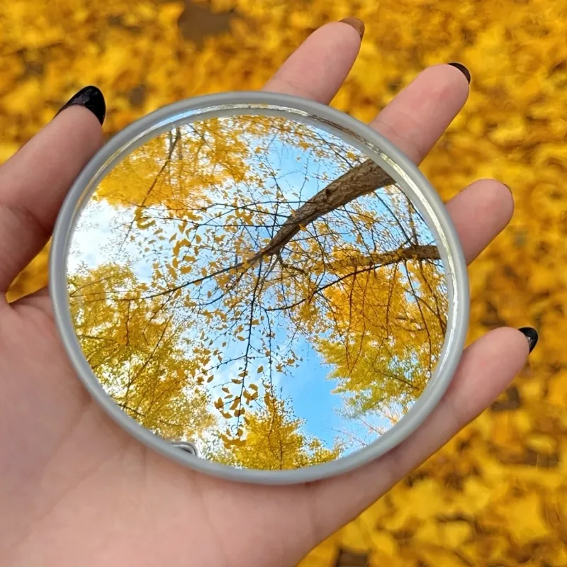 Handheld Selfie Mirror Portable Round Reflection Convex Mirrors for Photography Prop Vlogging Traveling Auto Rear View Mirrors