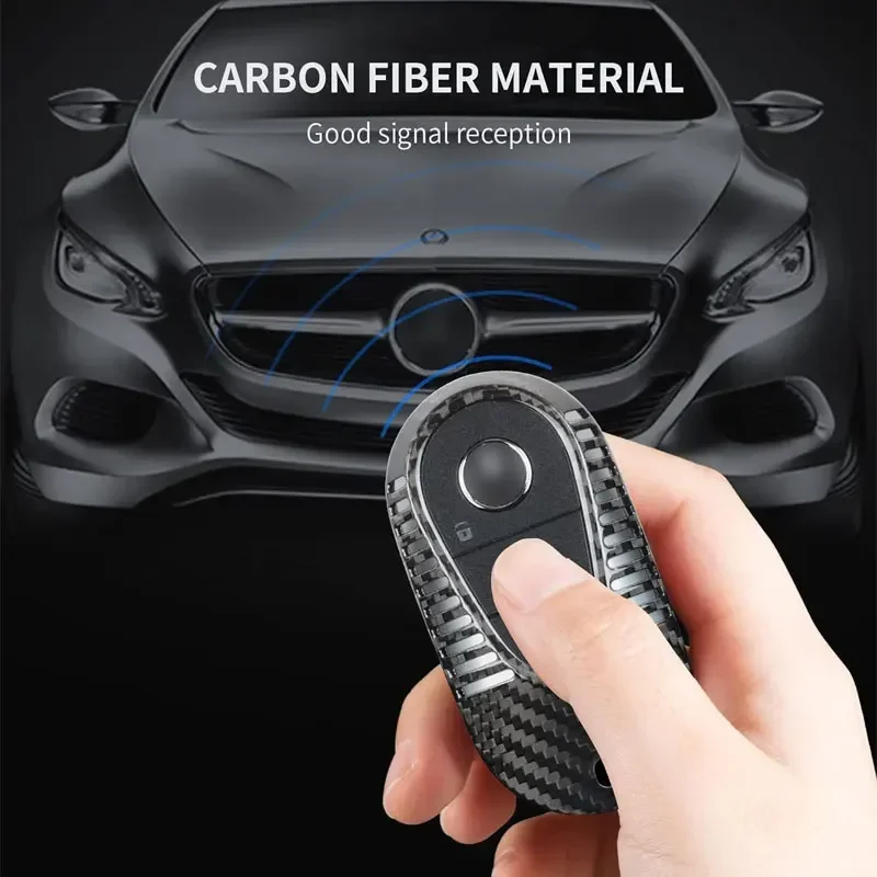 カーボンファイバーキーカバー,ケースプロテクター,メルセデスベンツ,gクラス,eクラス,2020-2023,eqs450,2020-2023