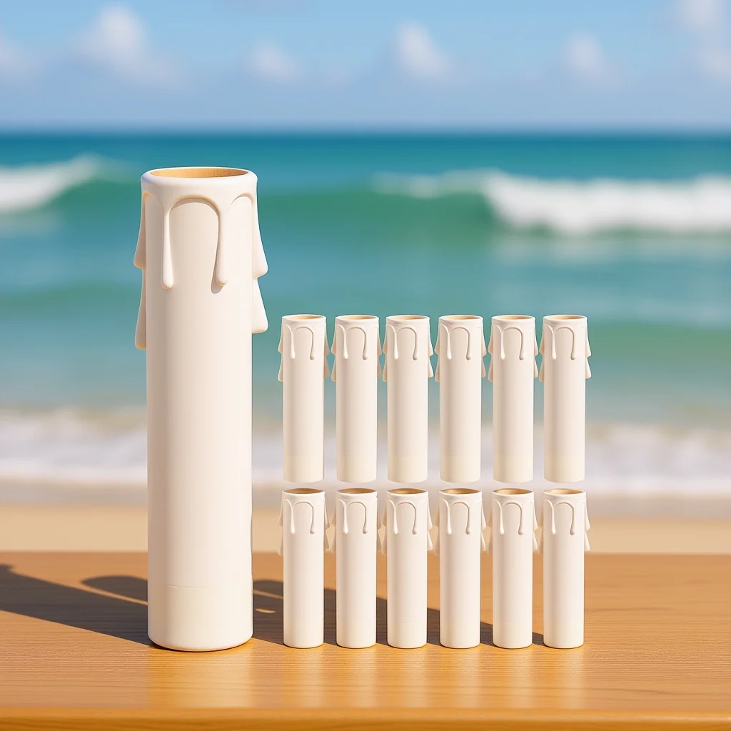 

15Pcs Elegant Chandelier Plastic Covers Romantic Hotel Decor Chandelier Light Base Sleeve Covers