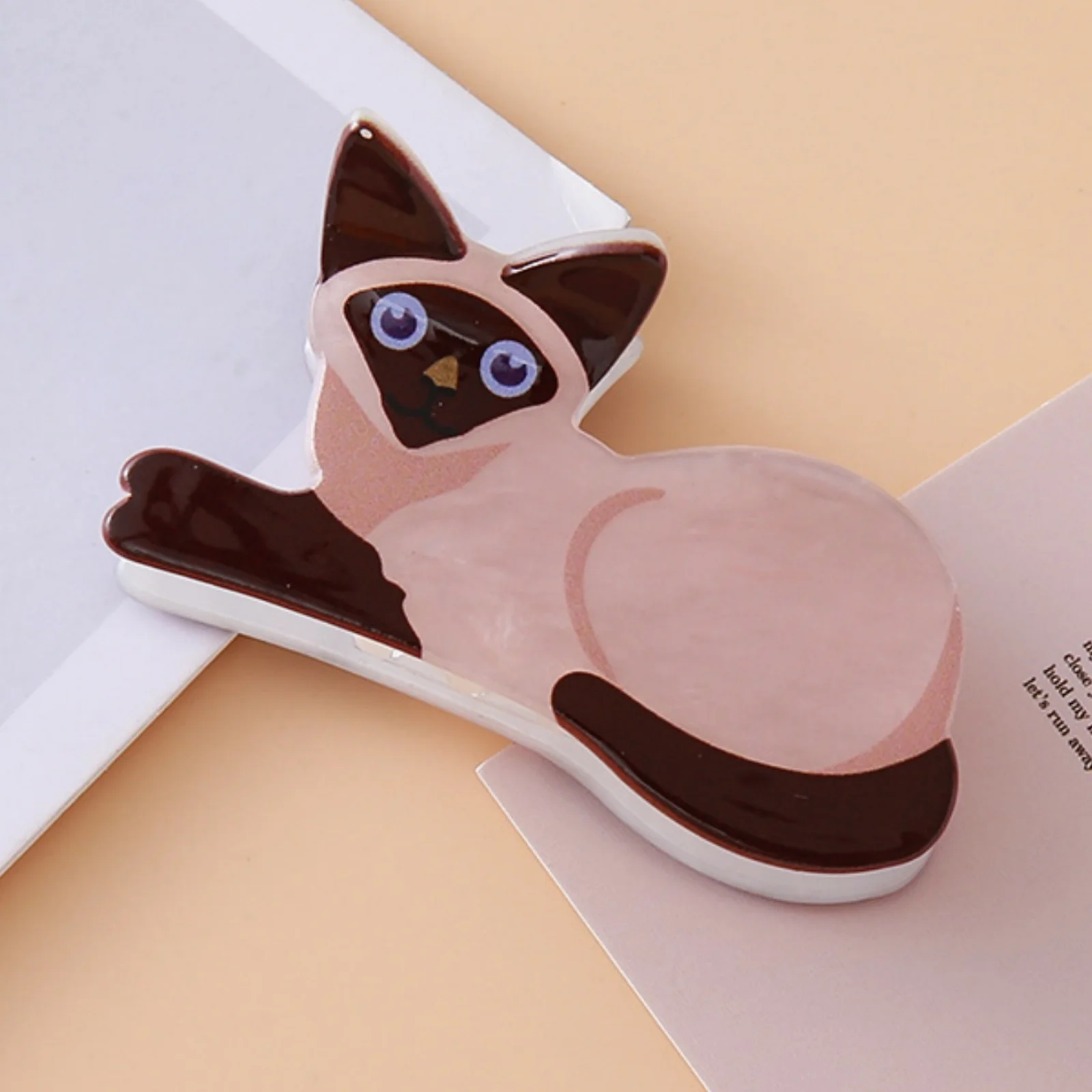 1 Stück Tierhaarklammer, niedliche Kätzchen- und Welpen-Haarklammer in mittlerer Größe, mittelgroße Haarklammer, Haaraccessoire für die Haarpartie am Hinterkopf. – Detail 6