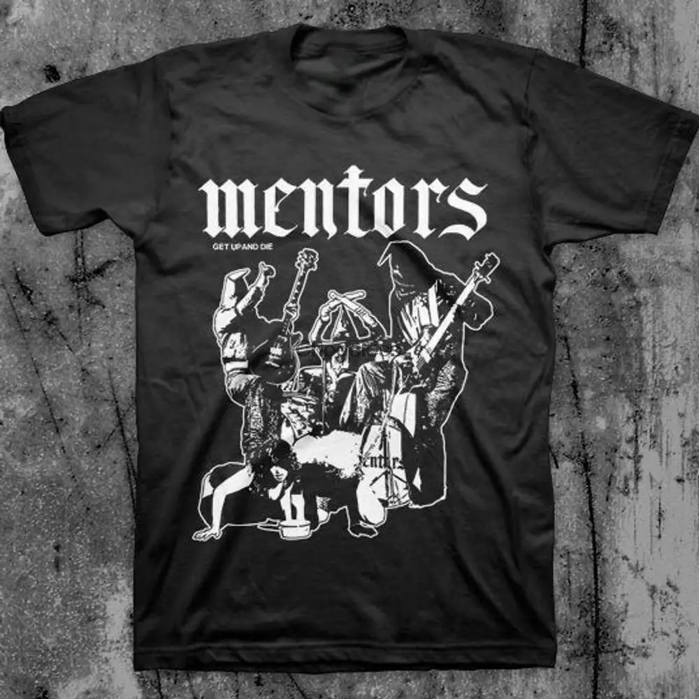 Camiseta Vintage Get Up And D ie The Mentors, camisa clásica negra S 5XL