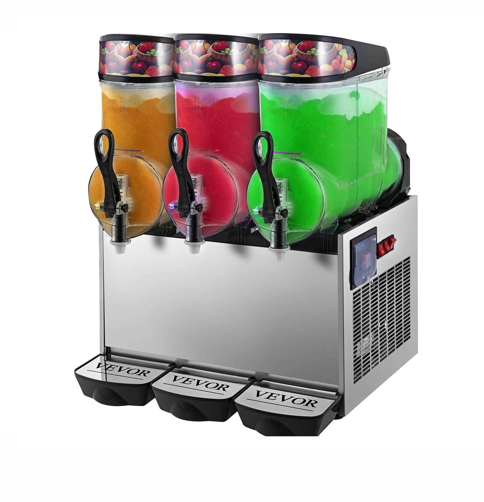 36l Smoothie Daiquiri Slash Margarita Slushie Machine Granita Ice Puppy Commercial Frozen Drink Cheap Slush Machine with 3 tank