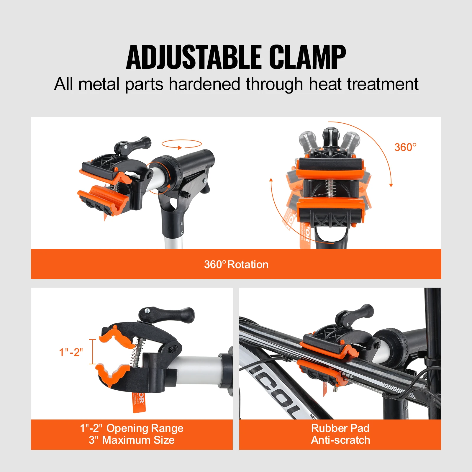 VEVOR-Heavy-Duty Bike Repair Stand, Alumínio Bicicleta Repair Stand, altura ajustável, Bike Manutenção Workstand, dobrável, 66 lbs