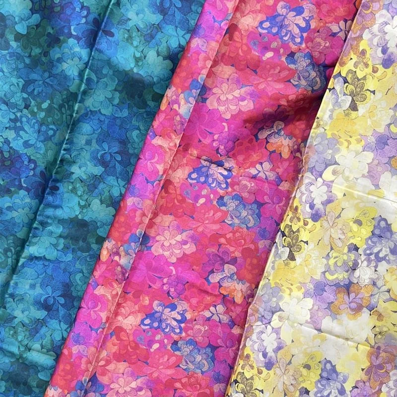 

Высококачественная хлопковая ткань с шелковистым блеском, 60 нитей, с цифровой печатью, для платьев, в стиле Liberty, ширина 150 см