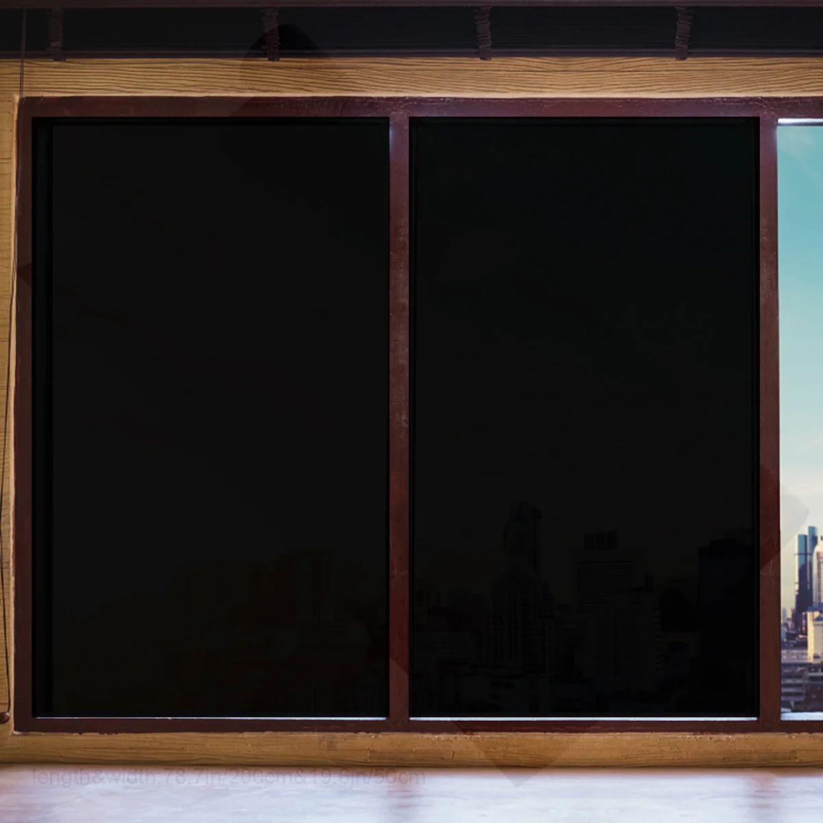 

Lighttight Window Film Black 50cm Width 200cm Length Sun-Resistant Privacy Film for Home Office Store Window