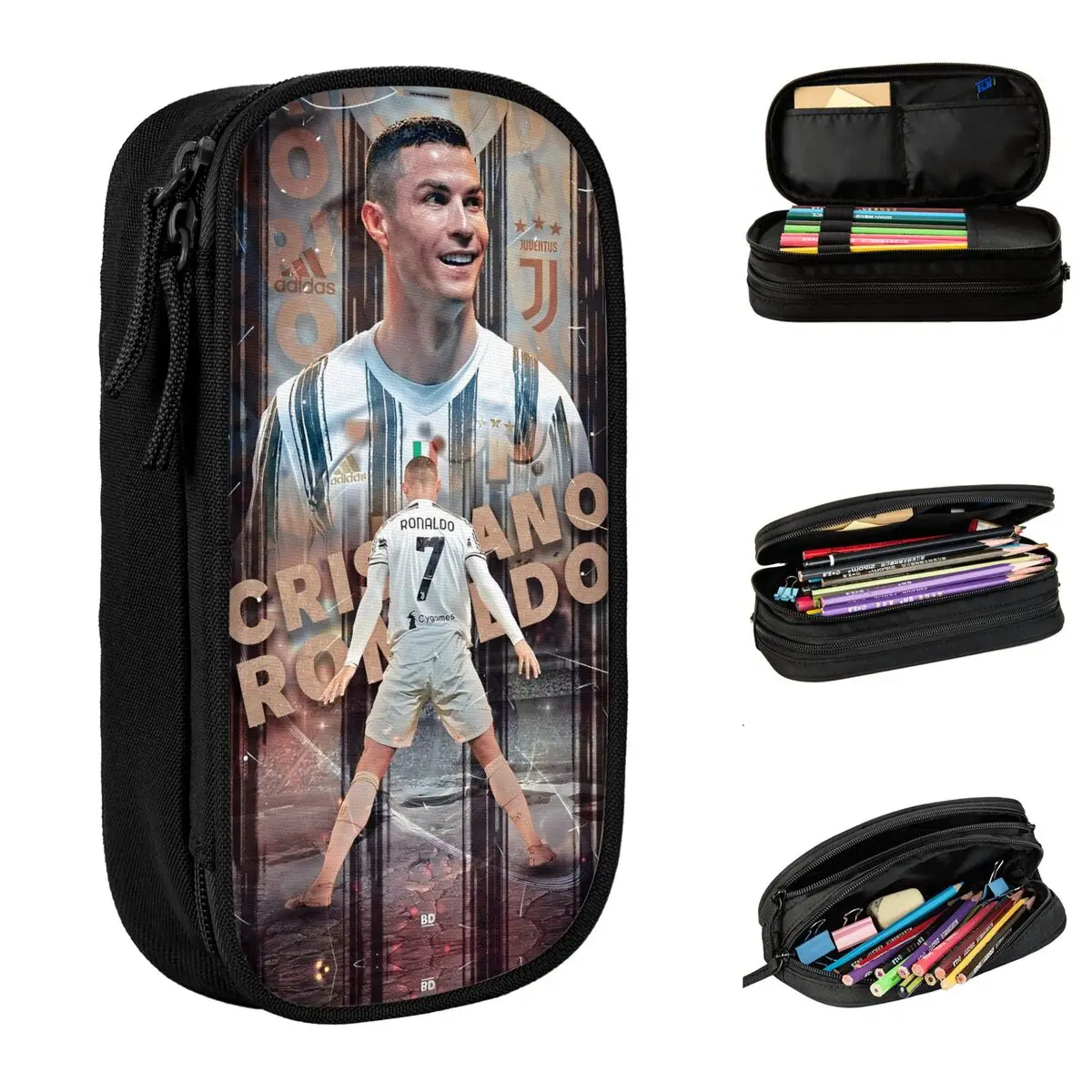 

Cr7 Football Soccer Cristianos Accessories Pen Box Large-capacity Office Supplies Cr7 Pencil Box Gift