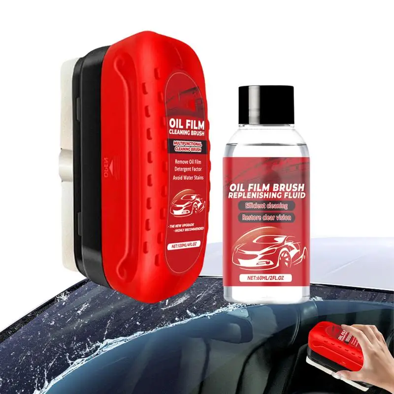 

Glass Oil Film Remover Powerful Windshield Cleaner & Oil Film Remover Car Glass Cleaning Tool Car Oil Film Cleaning Brush