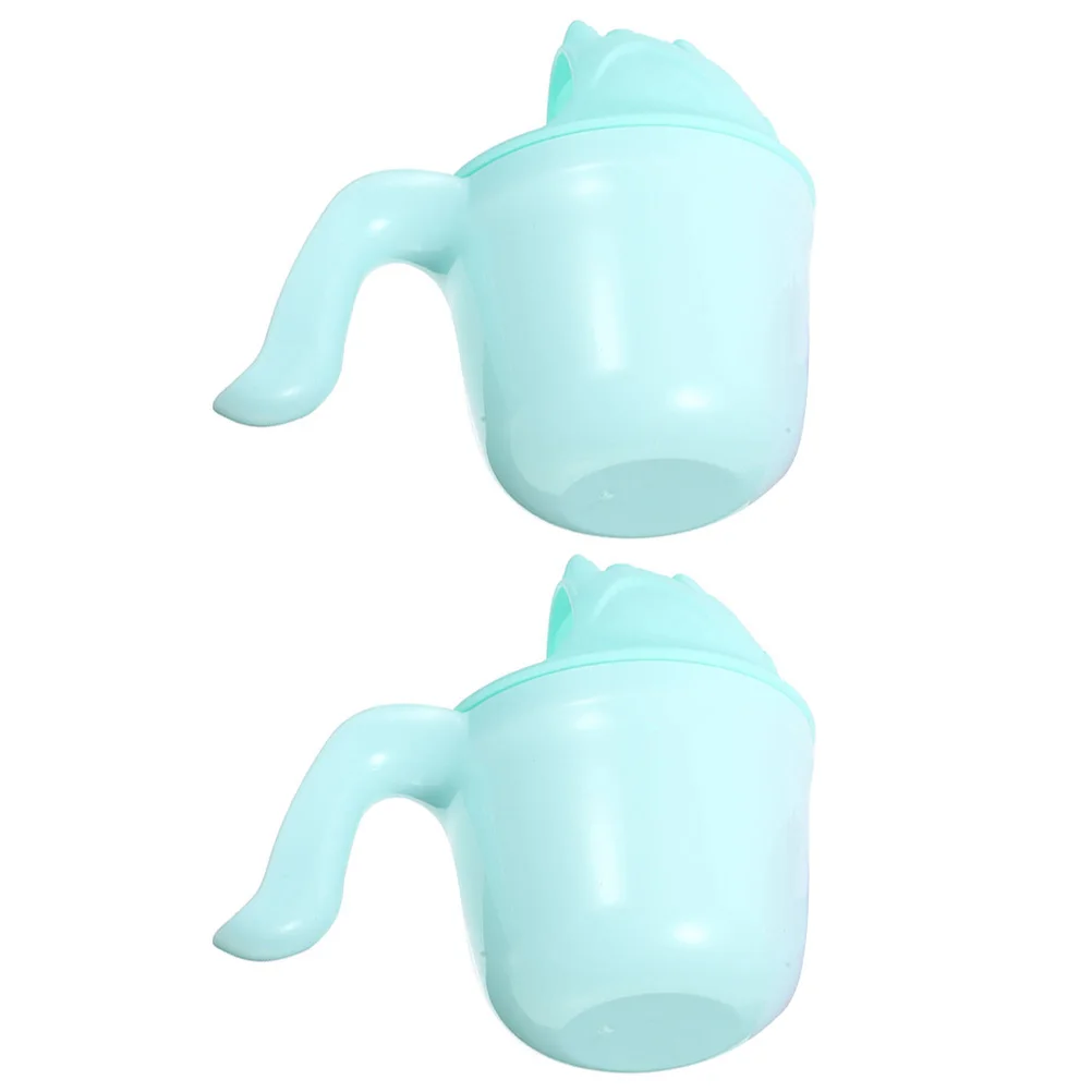 

2Pcs Baby Bath Rinse Cup Shampoo Rinser Convenient Handle for Toddlers Hair Bath Mug Baby Shampoo Rinse Cup Toddler Shower Cap