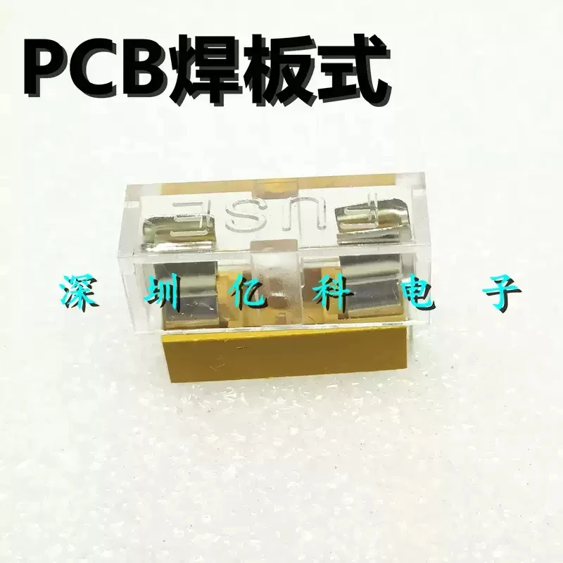 10pcs PCB soldering board-type 5X20/6*30mm fuse holder, 6A/250V fuse base with PTF-15 transparent cover