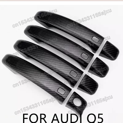 

ABS Carbon fiber pattern Door Handle Bowl Door handle Protective covering Cover Trim for Audi Q5 2009-2015 Car styling