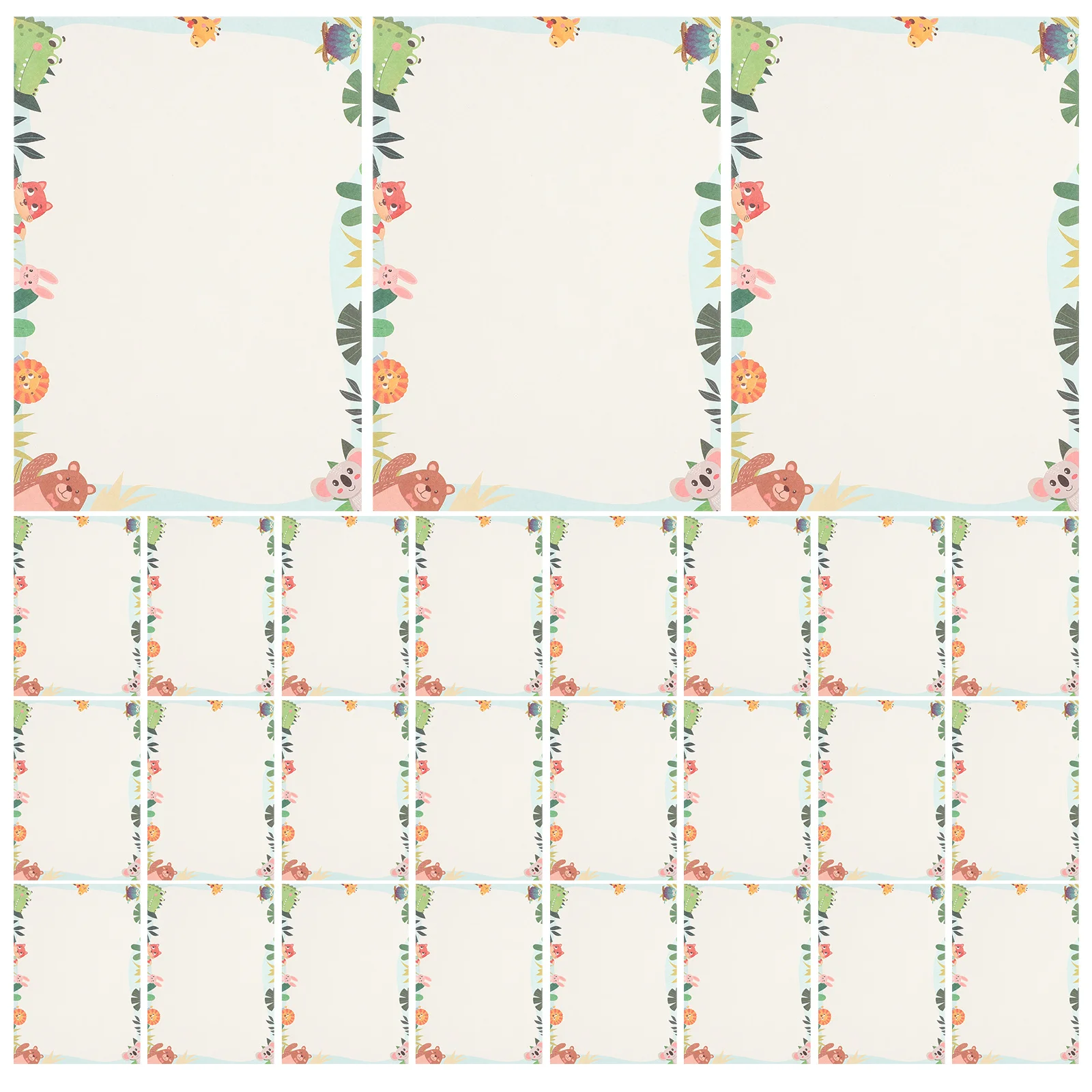 50pcs Letter Writing Paper With Colorful Borders For Notes Greeting Cards Invitations Office School Printing