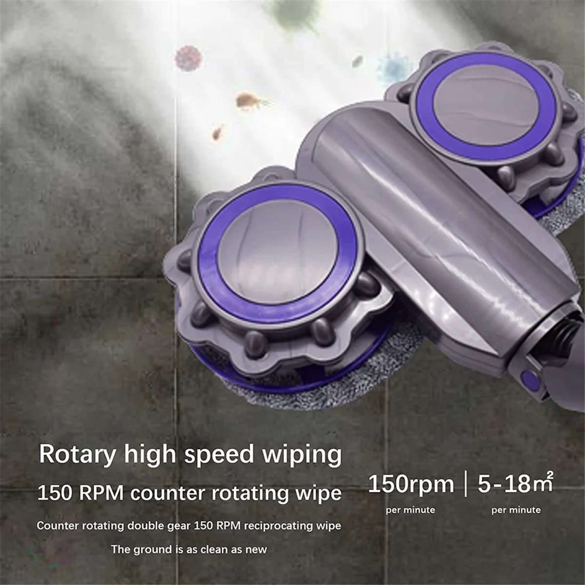 ไฟฟ้าชั้นMopสําหรับV7 V8 V11 V10 V15 เครื่องดูดฝุ่นพร้อมถังน้ําพร้อมสวิตช์Trigger-A07G