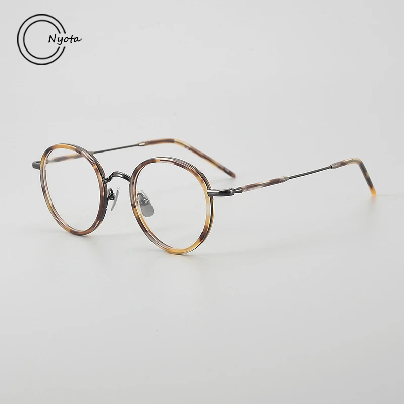 

2024 Top Quality Titanium Acetate Oval Glasses Frame Men Fashion Optical Eyeglasses Myopia Reading Women Personalized Eyeglasses