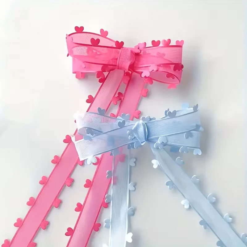 1 Rolle Samtquasten zum Valentinstag, geeignet für DIY, Blumensträuße und Geschenkverpackungen, perfekt für den Valentinstag. – Detail 6