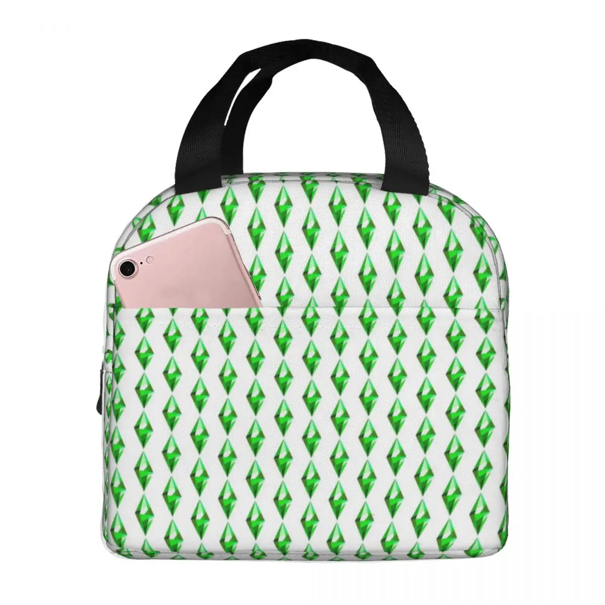 The Sims 4 Plumbob Lunch Bags Bento Box Waterproof Lunch Tote Resuable Picnic Bags Cooler Thermal Bag for Woman Children School