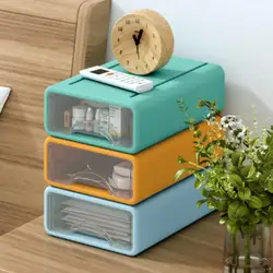 Storage Drawers Desk Organizer Document Sundries Holder Cosmetic Desktop Storage Box Cabinet Home Office Stationery Stackable