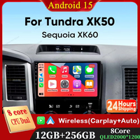 Android 15 Carplay Car Radio For Toyota Tundra XK50 2007 - 2013 Sequoia XK60 2008 - 2017 Navigation GPS Multimedia Player stereo