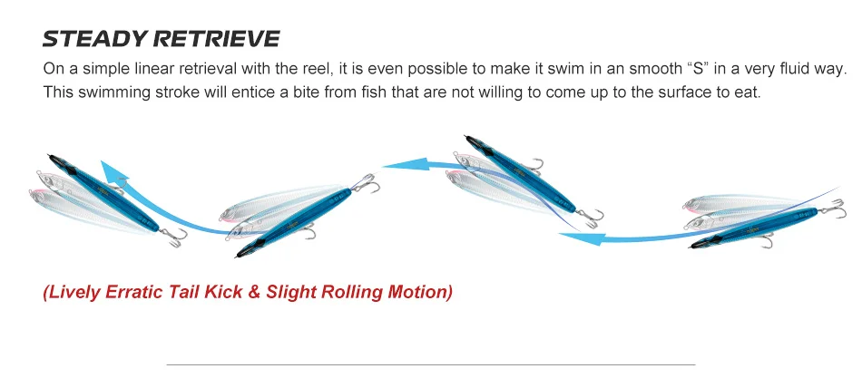 Noeby Sinking Stickbait 160 mm 75 g 185 mm 114 g 205 mm 154 g Angelköder Künstlicher harter Köder Bleistiftverstärkte Meeresangelköder – Detail 7