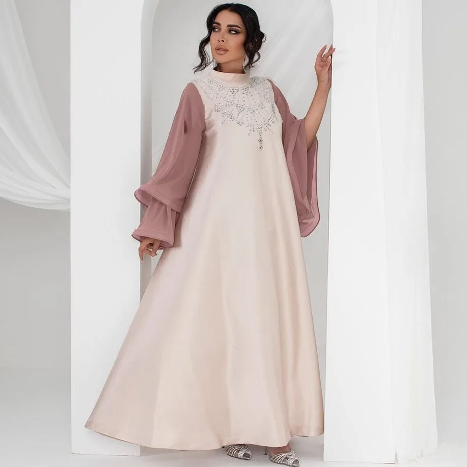 

Eid Ramadan Abaya Dubai Turkey Kimono Diamonds Femme Musulmane Muslim Hijab Maxi Dress Islam Abayas For Women Robe Kaftan